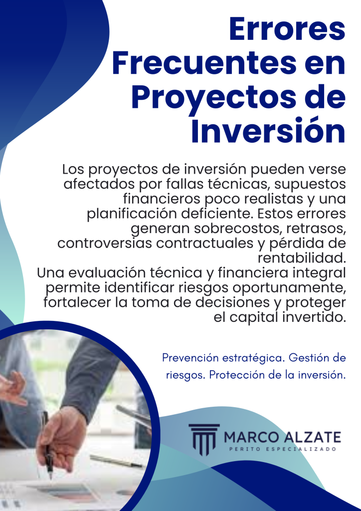 errores frecuentes en proyectos de inversión, proyectos de inversión