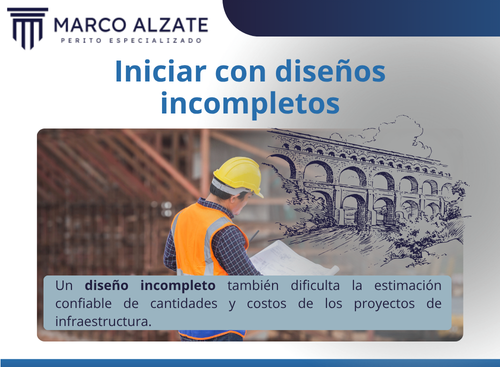La construcción basada en planos preliminares o sin suficiente nivel de detalle genera consultas, cambios, reprocesos y actividades adicionales. 